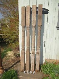 4 Antique Turned Wooden Porch Columns from central PA