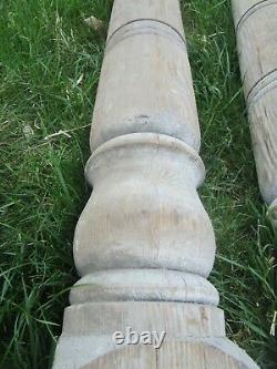 4 Antique Turned Wooden Porch Columns from central PA