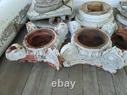 4 Vintage/Antique 83 Round Wood Load Bearing Structural Porch Columns from 1912