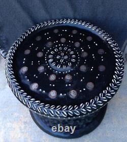 55cm Traditional African Bamileke Decorated Stool From Cameroon