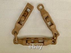 #6 Vintage Folk Art Wood Carved Chain with 3 Ball in Cages Whimsy 24 From $270