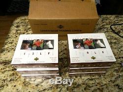 6 sealed boxes fresh from case 2001 Upper Deck UD Golf BOX Tiger Woods Rookie