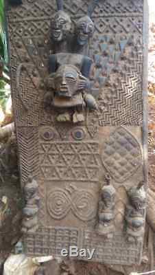 75 years old Songye Hut door Statue from Congo Garanteed authentic #175