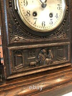A Beautiful Large Antique Mantel Shelf Clock From Around 1920