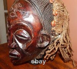 AFRICA, FROM CONGO, Chokwe Mbunda Tribal Initiation Wood Helmet Mask, Mint Cond