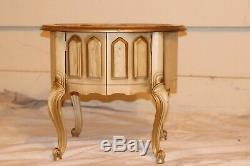Affordable, Antique French Provincial Marble Top Side / End Table from Italy