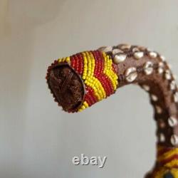African Art Kuba Mukenga Moshambwooy Helmet Mask Elephant from DRC