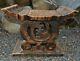 African Ashanti Tribe Hand Carved Gye Nyame Wooden Stool Chair From Ghana Africa