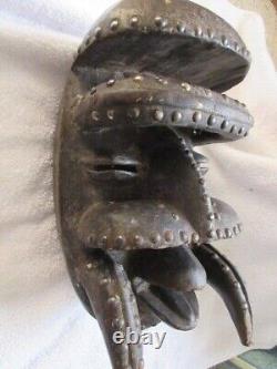 African Bete Tribe Warrior Mask from the Ivory Coast, 20th Century West Africa