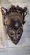 African Chokwe Tribal Mask Carved Wood With Rope Hair Original From Africa