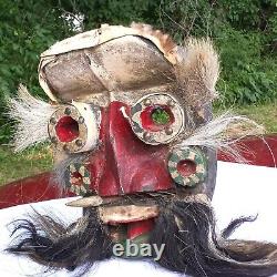 African Tribal Guere Hand carving wood art Mask from Cote D'lvoire art deco