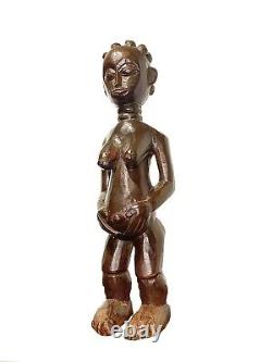 African art, handcrafted from one Black Ebony Statue of Woman sculpture 802