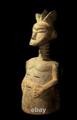 African art handcrafted from one piece Statues Ritual fetish Suku sculpture 781