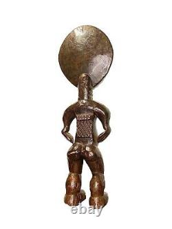 African art, handcrafted from one piece wood Akua'ba Female sculpture 805