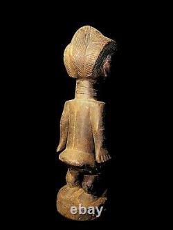 African art handcrafted from one piece wood Fang African Statue 945