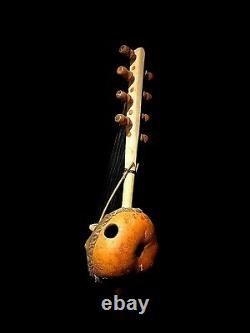 African art handcrafted from one piece wood Kora African String Instrument 958