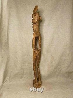 African art handcrafted from one piece wood Ritual fetish Suku sculpture 141