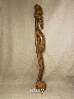 African art handcrafted from one piece wood Ritual fetish Suku sculpture 141