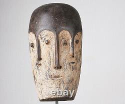 African wooden mask from LEGA tribe double face mask DRC wooden tribal art 3894
