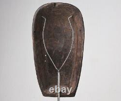 African wooden mask from LEGA tribe double face mask DRC wooden tribal art 3894