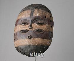 African wooden tribal mask from BEMBE tribe ethnic mask DRC Congo 2953