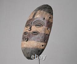 African wooden tribal mask from BEMBE tribe ethnic mask DRC Congo 2953