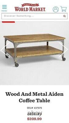 Aiden Coffee Table from World Market Rustic/Farmhouse/Industrial