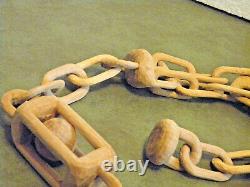 Amazing 39 Hand Carved Wooden Chain Carved From 1 Piece Of Wood With No Breaks