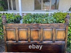 An Antique Wooden Carved Oak 4 Bedroom Set From Actress Lupe Velez