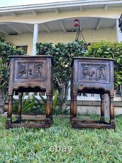 An Antique Wooden Carved Oak 4 Bedroom Set From Actress Lupe Velez