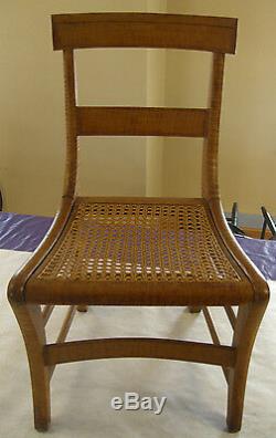 Andy Rooney's Tiger Maple Wicker Chair, c. 1900 (Personally bought from Estate)