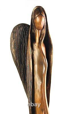 Angel Figurine carved from over 100-years-old Acacia Wood, Exclusive Home Decor