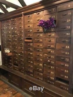 Anitique Apothecary Cabinet- Huge 112 Drawers From Old Cigar Shop 1800's