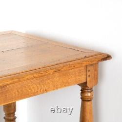 Antique 10' Long Oak Refectory Table Console Dining Table from France