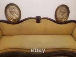 Antique 1800s Victorian Empire Sofa Couch From President Woodrow Wilson's Home