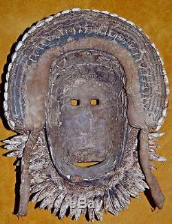 Antique African Dan Tribe Poro Society Ceremonial Mask From Ivory Coast, Africa
