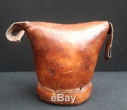 Antique African Headrest made from leather Gurage Ethiopia East Africa 19Th C