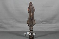 Antique African Ikul ceremonial short sword (knife) from Kuba tribe Congo 19th