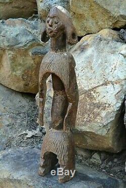 Antique African Mumuye Tribe Iagalagana Ritual Statue Female Figure From Nigeria