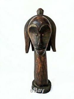 Antique African Tribal Art Fang Tribe Hand Carved Ebony Statue from Gabon