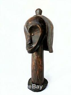 Antique African Tribal Art Fang Tribe Hand Carved Ebony Statue from Gabon