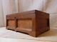 Antique American Southern Box With Lid Made From Walnut And Oak, Circa 1890