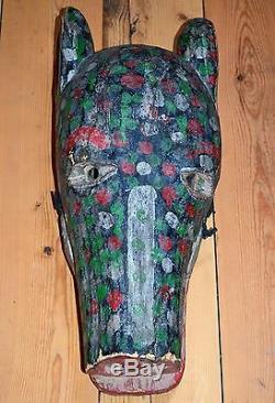 Antique Bamana Bush Animal Masquerade Puppet Mask From Mali, Africa