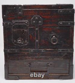 Antique Bill Box Original Hikidashi Vintage Safe with Drawers from Japan 0412D3