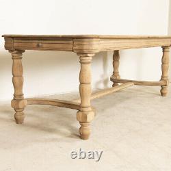 Antique Bleached Oak Dining Table from France Refectory Table