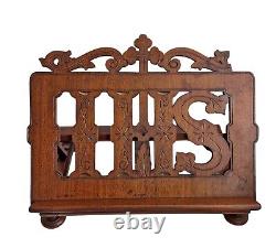 Antique Book Stand from Wood for Missale 1900 (#17450)