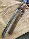 Antique Burmese Dha Sword W. Scabbard From Estate