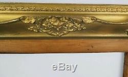 Antique Carved Wood Gilt Gesso Picture Frame Victorian From 1919 27 x 31