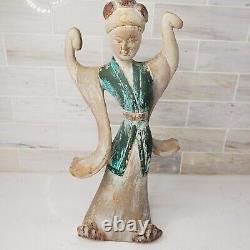 Antique Chinese Carved and Painted Wood Figure Undated From California