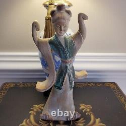 Antique Chinese Carved and Painted Wood Figure Undated From California